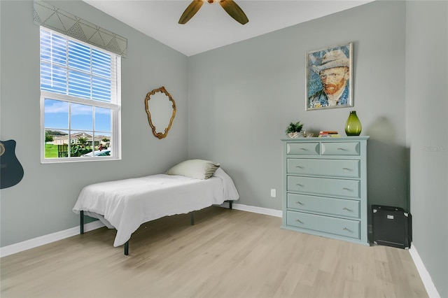 356 Irving Bend Dr, Groveland, FL 34736 - bedroom featuring light wood-type flooring and ceiling fan