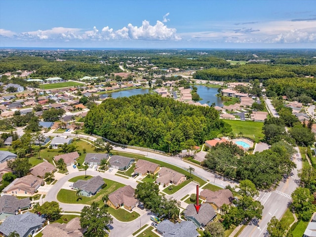 4220 Revere Cir, New Port Richey, FL 34653 - aerial perspective of suburban area with a large body of water