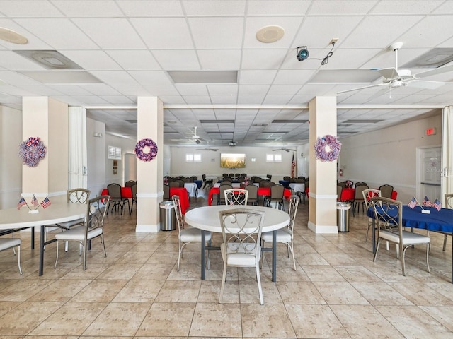 4220 Revere Cir, New Port Richey, FL 34653 - dining space featuring ceiling fan