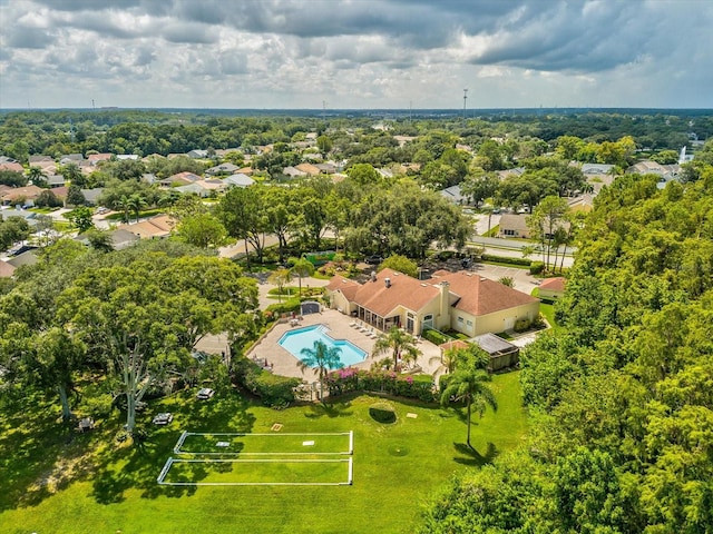 4220 Revere Cir, New Port Richey, FL 34653 - aerial perspective of suburban area with a pool area