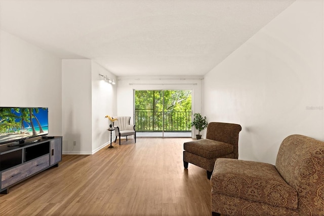 840 Virginia St Unit 301, Dunedin, FL 34698 - living area featuring wood finished floors and baseboards