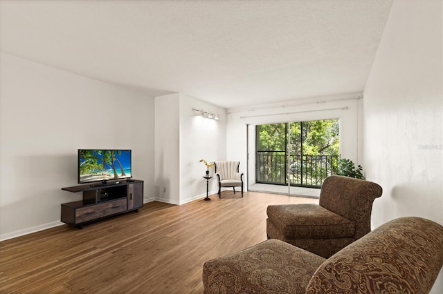 840 Virginia St Unit 301, Dunedin, FL 34698 - living area featuring wood finished floors and baseboards