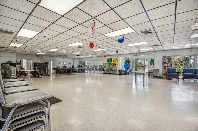 840 Virginia St Unit 301, Dunedin, FL 34698 - miscellaneous room featuring speckle patterned floor and a paneled ceiling