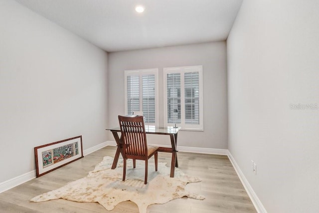 11809 Catawba Cv, Parrish, FL 34219 - home office featuring light wood-type flooring and recessed lighting