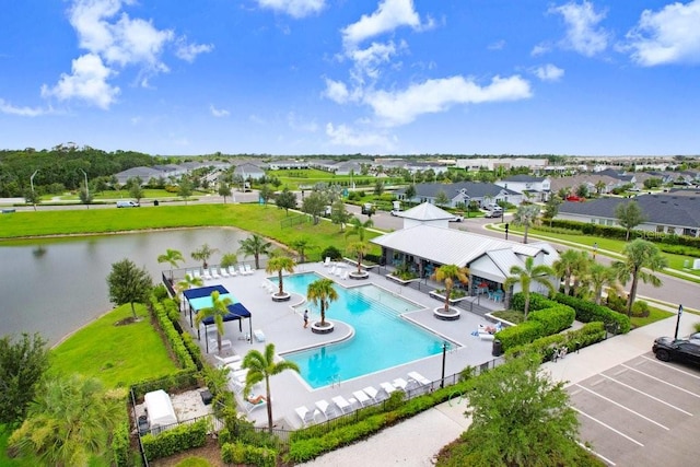 11809 Catawba Cv, Parrish, FL 34219 - aerial view of a pool and a large body of water