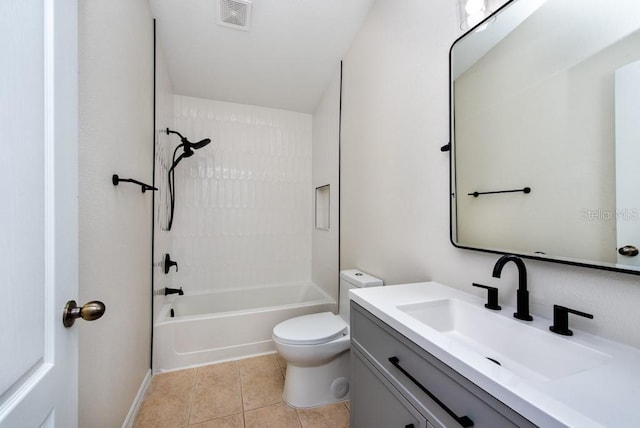 7001 Interbay Blvd Unit 121, Tampa, FL 33616 - bathroom featuring vanity, shower / washtub combination, and tile patterned floors