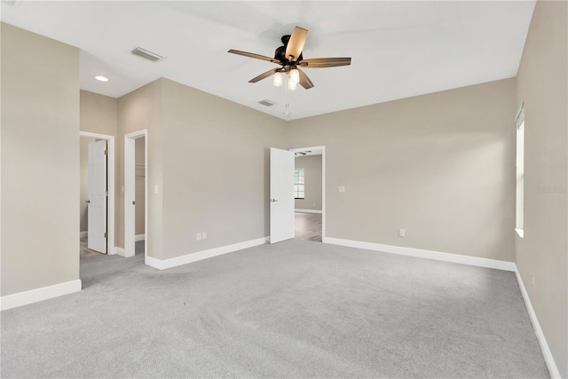 12828 Satin Lily Dr, Riverview, FL 33579 - carpeted spare room featuring ceiling fan and recessed lighting