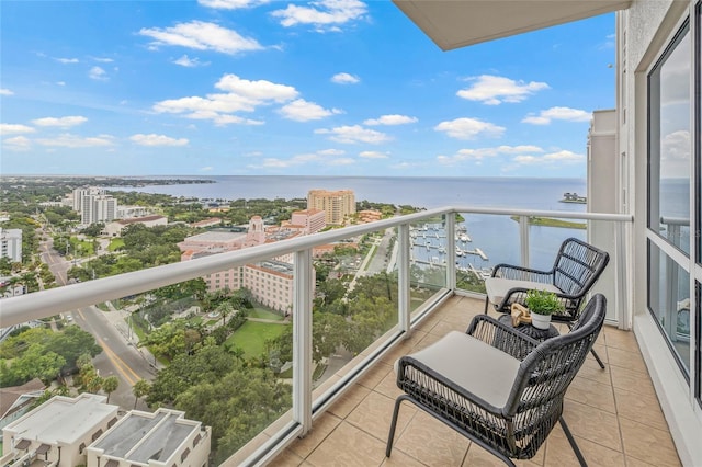 400 Beach Dr NE Unit 2301, Saint Petersburg, FL 33701 - balcony with a water view and a view of city