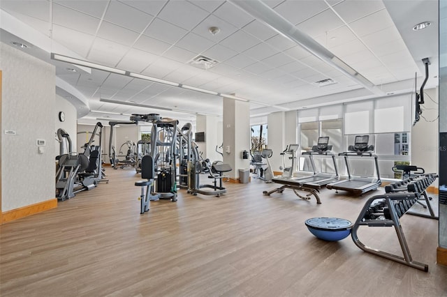 400 Beach Dr NE Unit 2301, Saint Petersburg, FL 33701 - exercise room featuring wood finished floors