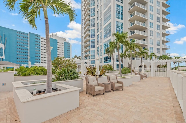400 Beach Dr NE Unit 2301, Saint Petersburg, FL 33701 - view of patio / terrace featuring a city view