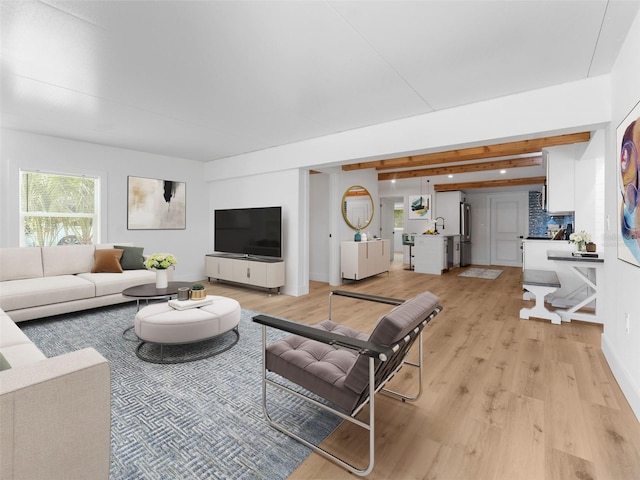 960 65th St S, Saint Petersburg, FL 33707 - living area with light wood finished floors