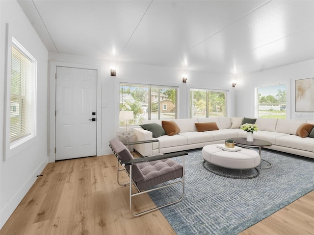 960 65th St S, Saint Petersburg, FL 33707 - living area with light wood-type flooring and healthy amount of natural light