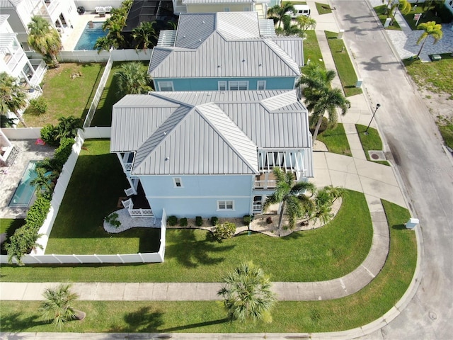 6545 Simone Shores Cir, Apollo Beach, FL 33572 - aerial view of property and surrounding area featuring a pool