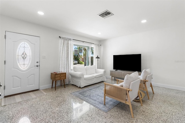 7950 Causeway Blvd N, Saint Petersburg, FL 33707 - living area featuring speckled floor and recessed lighting