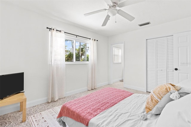 7950 Causeway Blvd N, Saint Petersburg, FL 33707 - bedroom with a closet and ceiling fan