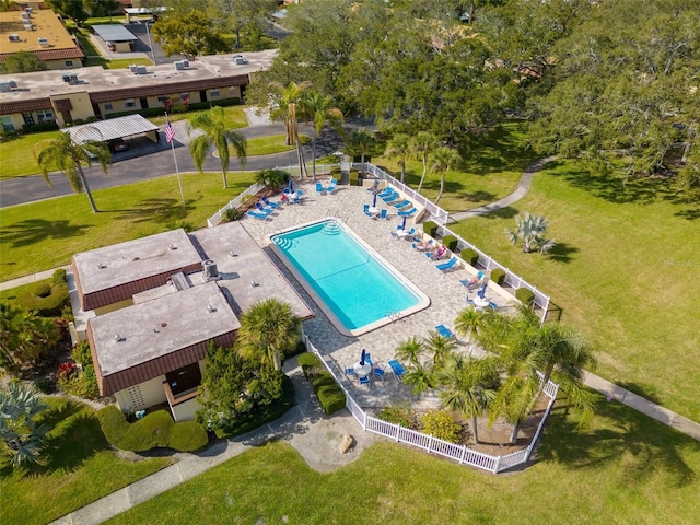1701 Pinehurst Rd Unit 18D, Dunedin, FL 34698 - bird's eye view of a pool