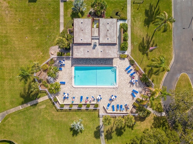 1701 Pinehurst Rd Unit 18D, Dunedin, FL 34698 - bird's eye view of a pool