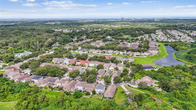 10343 Avelar Ridge Dr, Riverview, FL 33578 - aerial overview of property's location with a nearby body of water and nearby suburban area