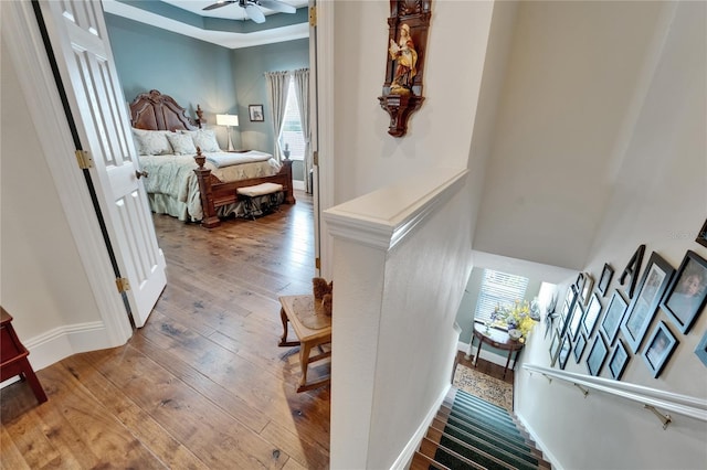 5642 Simonton St, Bradenton, FL 34203 - bedroom featuring hardwood / wood-style floors and a ceiling fan