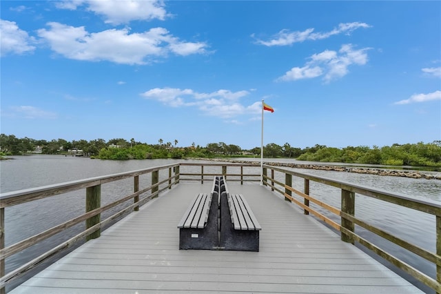 5642 Simonton St, Bradenton, FL 34203 - dock area featuring a water view