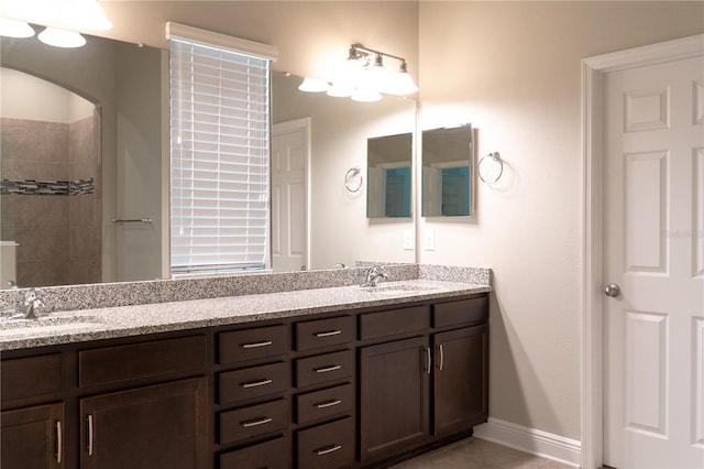 7508 Sea Lilly Ct, Apollo Beach, FL 33572 - full bathroom featuring double vanity and tiled shower