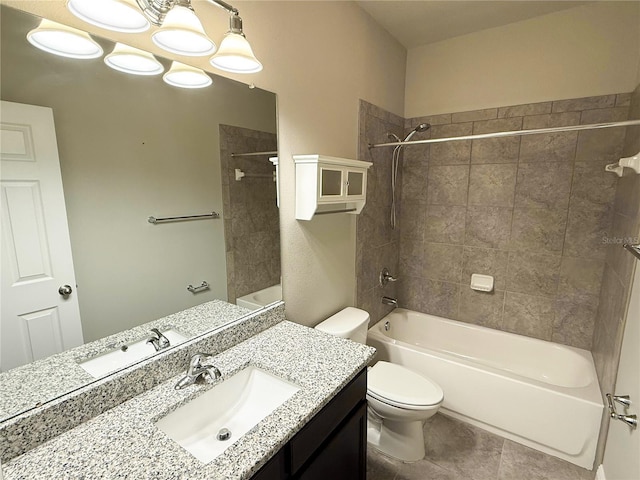 7508 Sea Lilly Ct, Apollo Beach, FL 33572 - full bath with bathtub / shower combination, vanity, and tile patterned floors