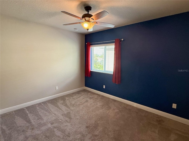 7508 Sea Lilly Ct, Apollo Beach, FL 33572 - spare room with carpet, ceiling fan, and a textured ceiling