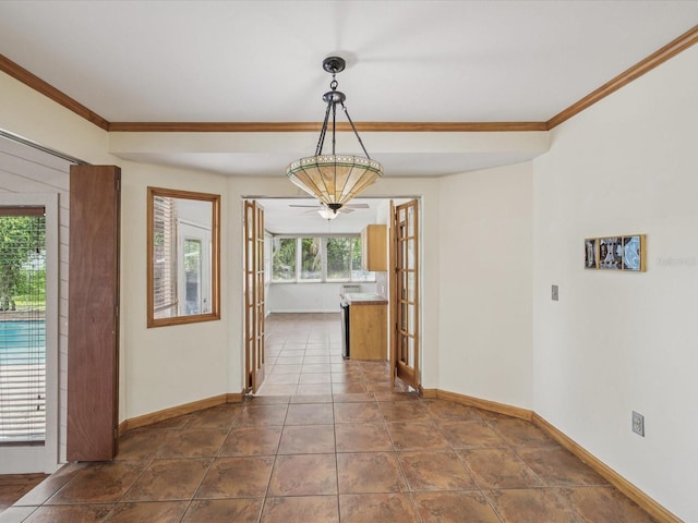 5110 Lake Valencia Blvd E, Palm Harbor, FL 34684 - unfurnished room with crown molding