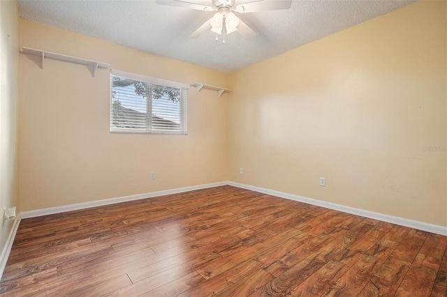 1328 Glenview Ln, Lakeland, FL 33813 - spare room with hardwood / wood-style flooring, ceiling fan, and a textured ceiling