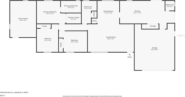 1328 Glenview Ln, Lakeland, FL 33813 - view of room layout