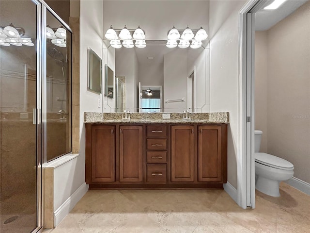 2802 Devonoak Blvd, Land O Lakes, FL 34638 - full bathroom featuring a shower stall and double vanity