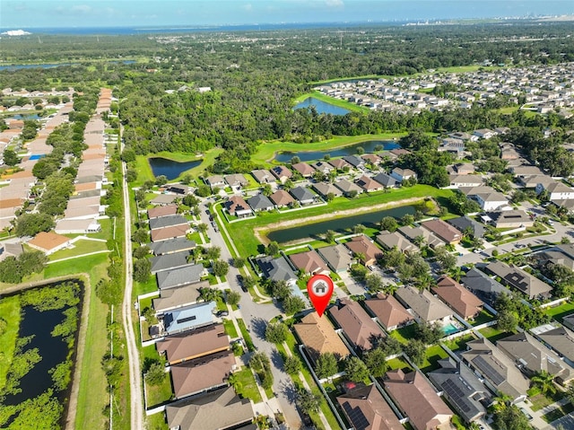 12218 Avondale Oak Pl, Riverview, FL 33578 - aerial view of residential area with a nearby body of water
