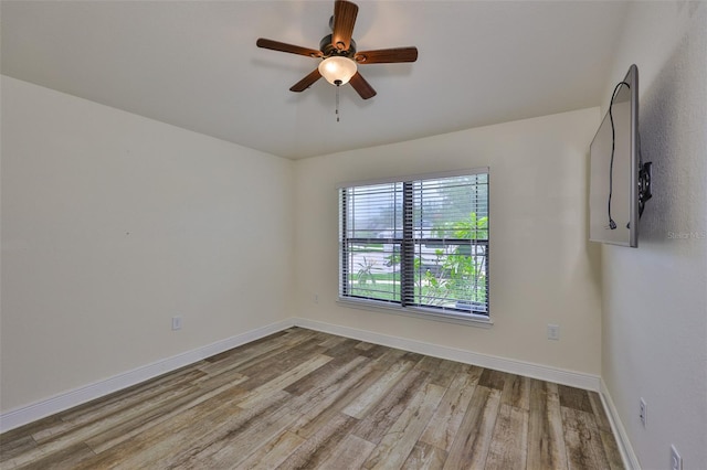 12218 Avondale Oak Pl, Riverview, FL 33578 - unfurnished room featuring wood finished floors and a ceiling fan