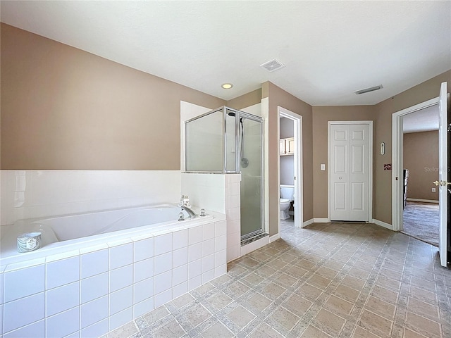4222 Trumpworth Ct, Valrico, FL 33596 - full bathroom featuring a shower stall and a bath