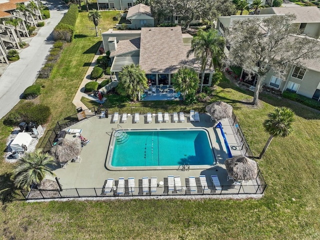 630 Windrush Bay Dr Unit 630, Tarpon Springs, FL 34689 - aerial view of property and surrounding area featuring a pool