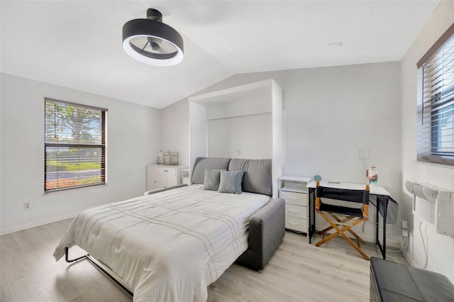 3302 69th St W, Bradenton, FL 34209 - bedroom featuring light wood-style floors and lofted ceiling