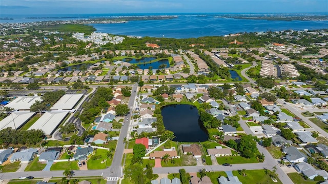 3302 69th St W, Bradenton, FL 34209 - aerial view of property and surrounding area featuring a nearby body of water and nearby suburban area