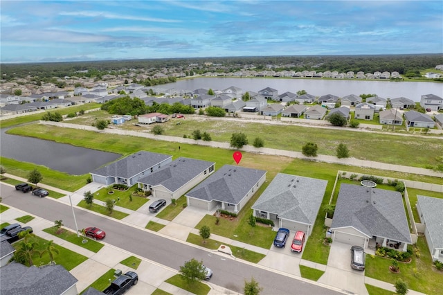 11958 Stone Pine St, Riverview, FL 33569 - aerial perspective of suburban area featuring a large body of water