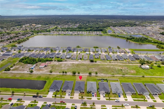 11958 Stone Pine St, Riverview, FL 33569 - aerial perspective of suburban area with a nearby body of water