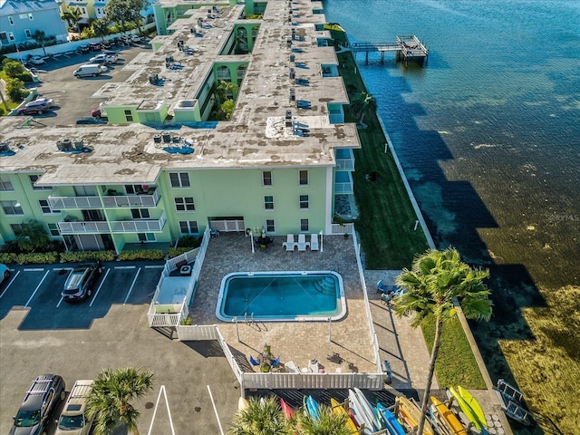 464 N Paula Dr Unit 106, Dunedin, FL 34698 - aerial view of a large body of water and a pool area