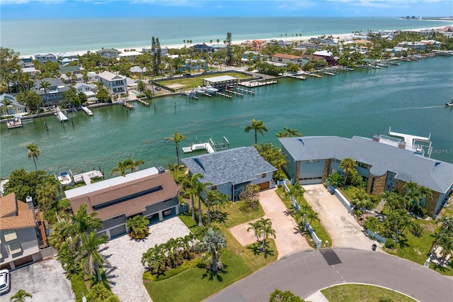 131 N Tessier Dr, St Pete Beach, FL 33706 - aerial perspective of suburban area featuring a nearby body of water