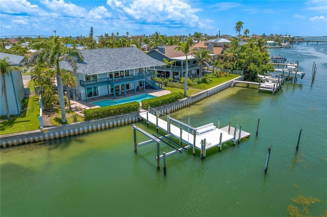 131 N Tessier Dr, St Pete Beach, FL 33706 - dock with boat lift and a water view