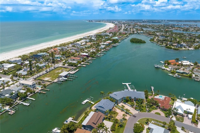 131 N Tessier Dr, St Pete Beach, FL 33706 - aerial view of property and surrounding area with nearby suburban area