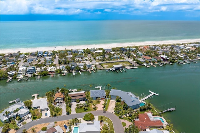 131 N Tessier Dr, St Pete Beach, FL 33706 - aerial perspective of suburban area with waterfront with a beach