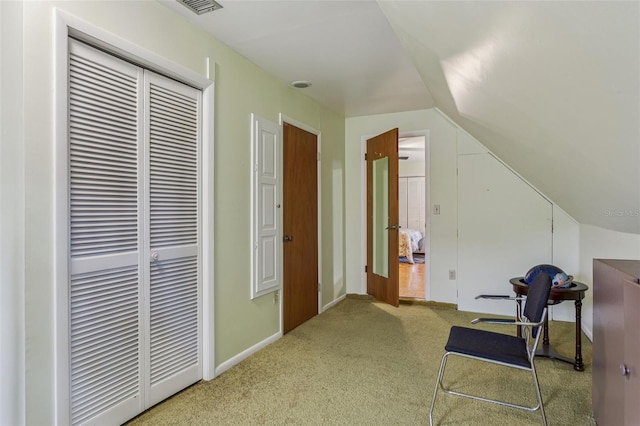 19410 N 41st Hwy, Lutz, FL 33548 - interior space with carpet and lofted ceiling