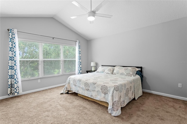 4715 Barnstead Dr, Riverview, FL 33578 - bedroom with carpet, lofted ceiling, and a ceiling fan