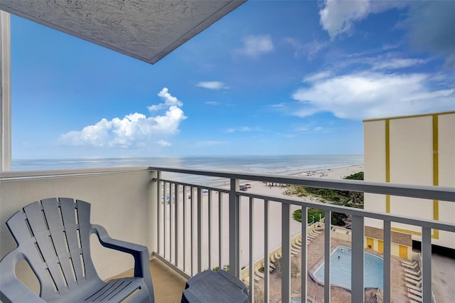 17408 Gulf Blvd Unit 601, Redington Shores, FL 33708 - balcony with view of water and beach