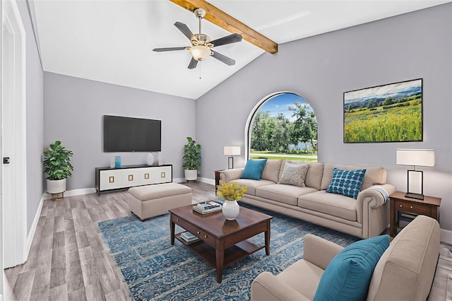 10430 Bobcat Dr, New Port Richey, FL 34654 - living room featuring wood finished floors and a ceiling fan