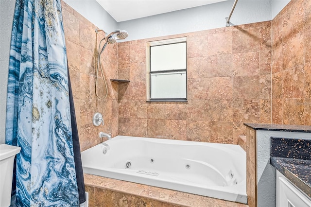 10430 Bobcat Dr, New Port Richey, FL 34654 - full bathroom with a combined bath / shower with jetted tub and vanity