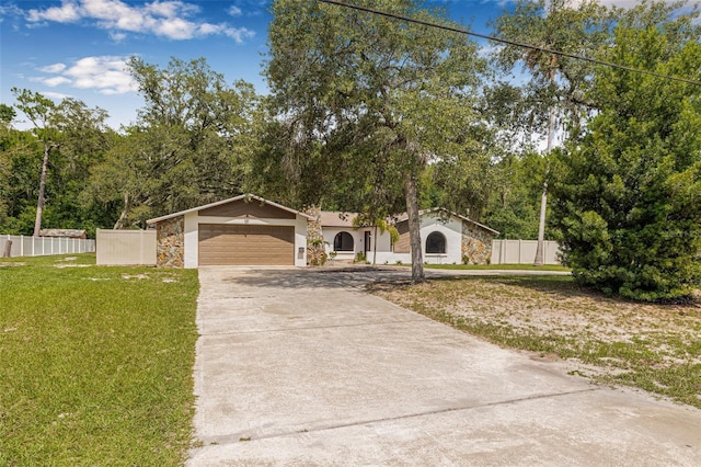 10430 Bobcat Dr, New Port Richey, FL 34654 - view of front of house with concrete driveway, a garage, and stucco siding
